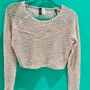 NWOT H&M Long Sleeve Crop Top